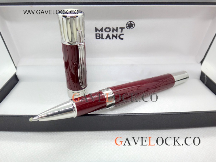 Buy Replica Mont Blanc Mark Twain Red Wave Rollerball Pen